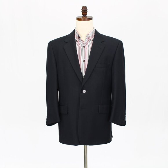 Coppley 42S Navy Solid 2-Button Sport Coat Blazer Jacket P379